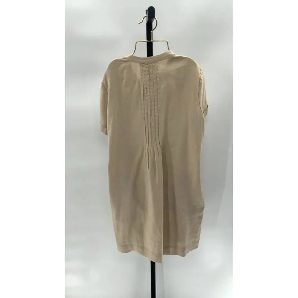 Quince Women's 100% European Linen Short Sleeve Shirt Driftwood Sleeved Top S - Picture 2 of 2